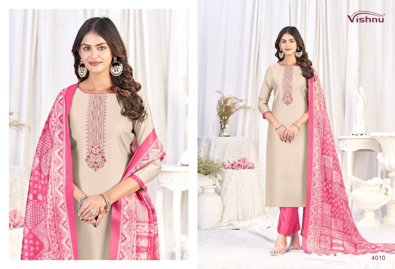 Evanka Vol 16 By Vishnu Roman Silk Dress Material 